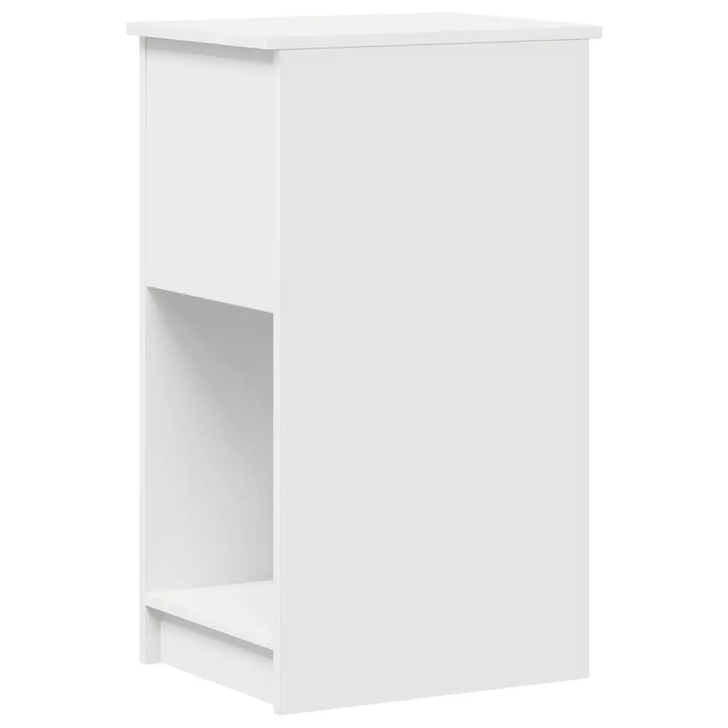 White Computer Tower Stand with Drawer for Organized Space