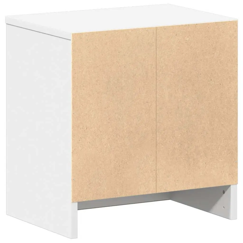 Bedside Table White Nightstand 39x28x41cm Engineered Wood