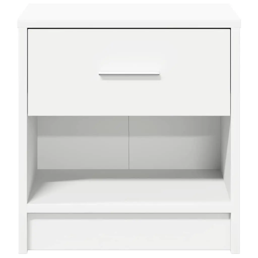 Bedside Cabinets 2 pcs with Drawer Open Compartment Nightstand Storage Black