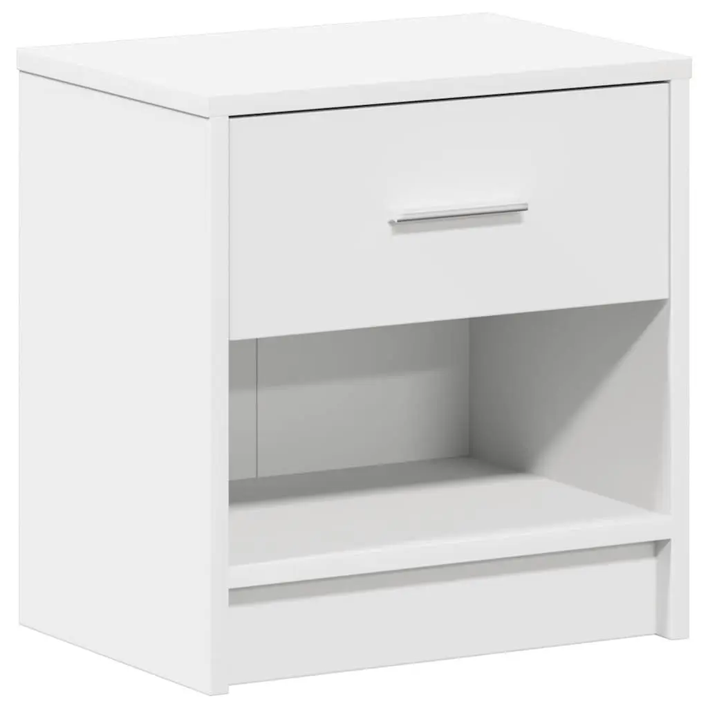 Bedside Cabinets 2 pcs with Drawer Open Compartment Nightstand Storage Black