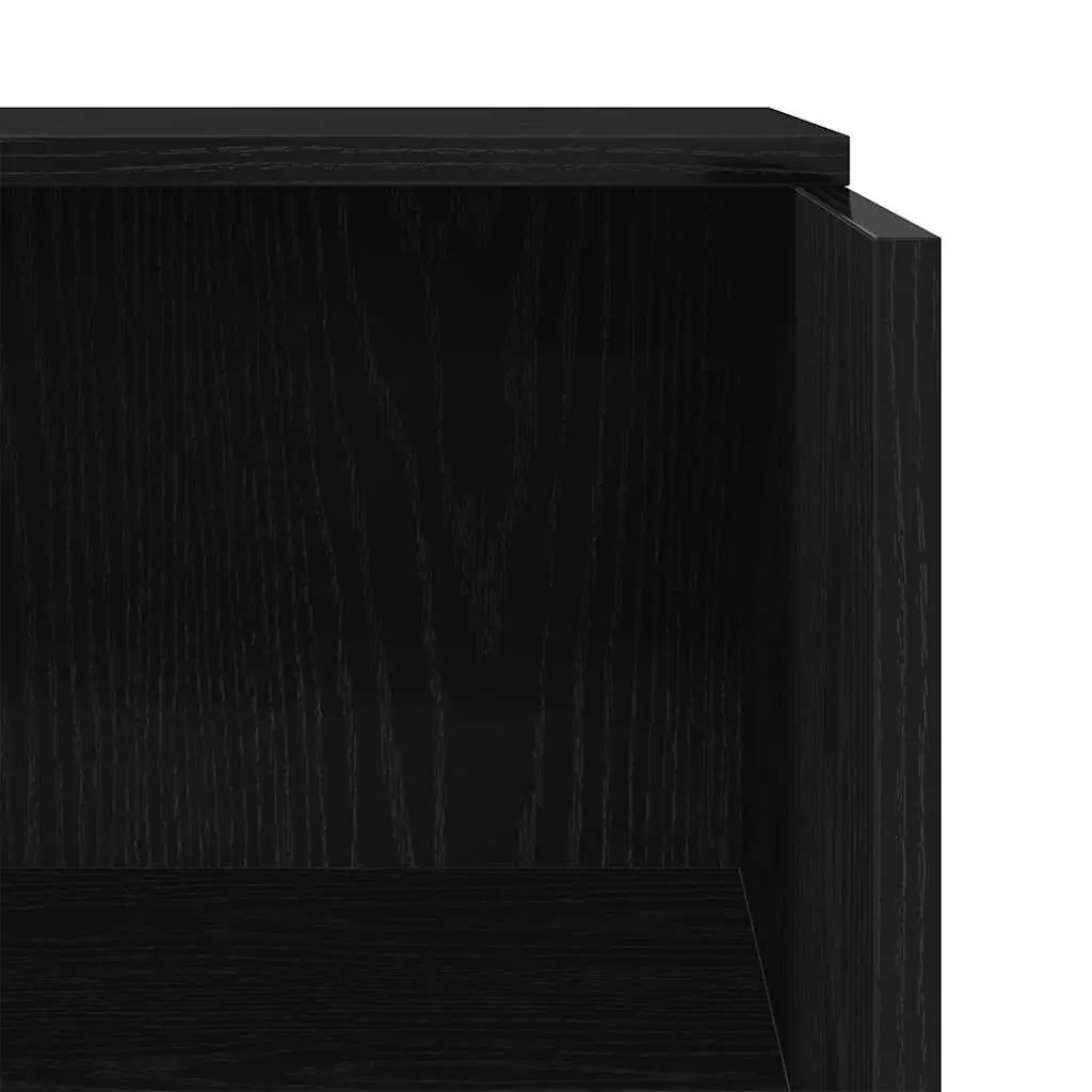 Reception Desk Black 55x50x103.5 cm Engineered Wood with Counter Storage Shelf