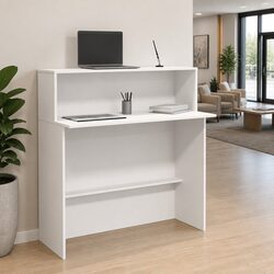 Elegant White Reception Desk for Any Setting