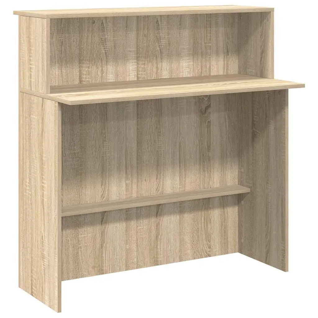 Sonoma Oak Brown Reception Desk with Storage