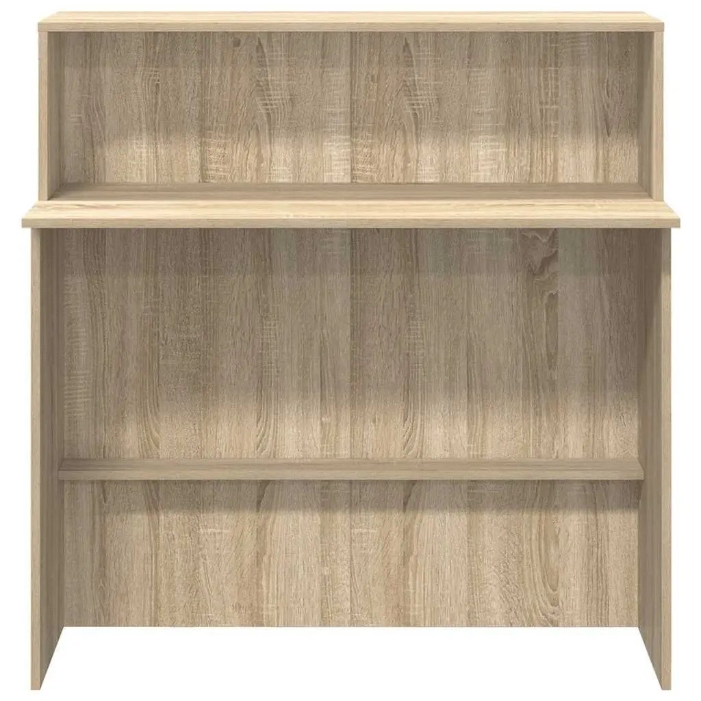 Sonoma Oak Brown Reception Desk with Storage