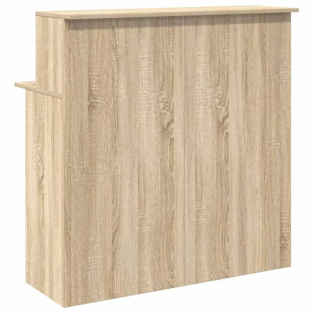 Sonoma Oak Brown Reception Desk with Storage
