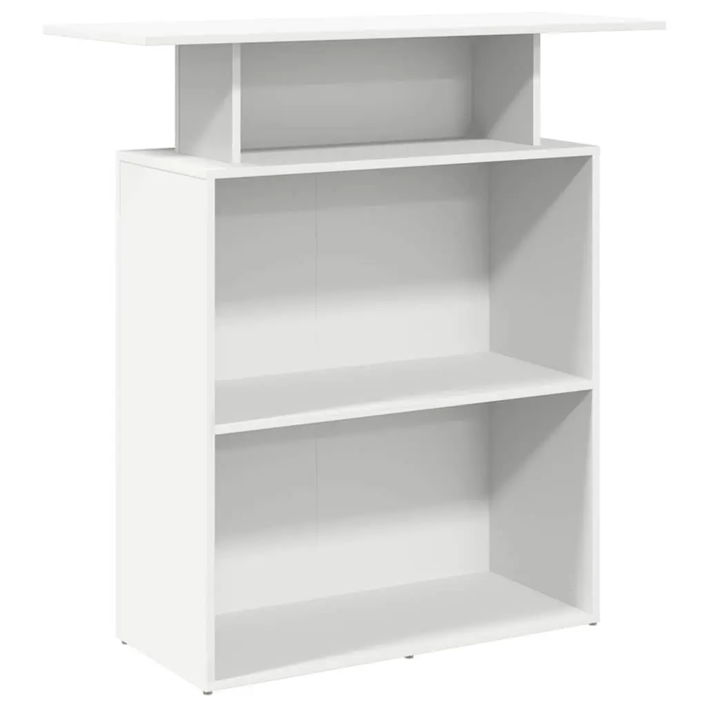 Reception Desk White 100x40x104 cm Engineered Wood