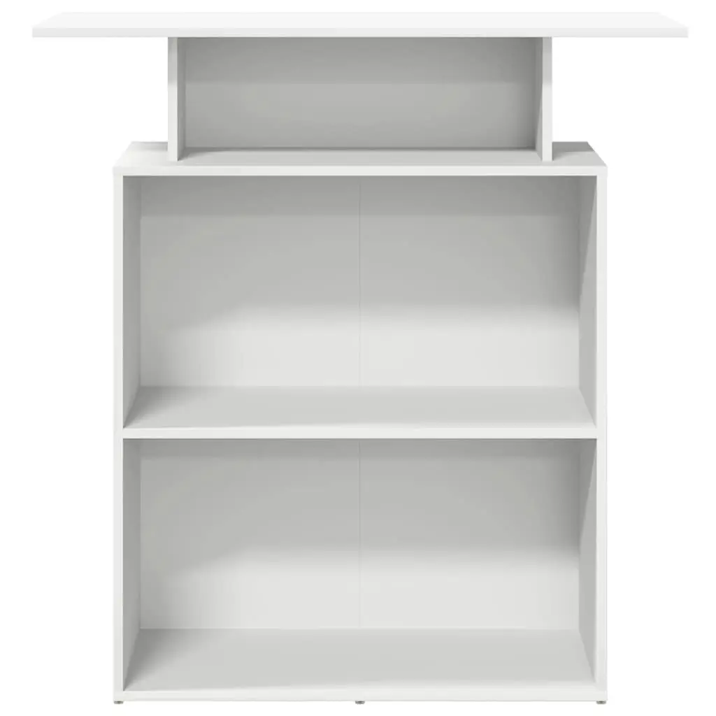 Reception Desk White 100x40x104 cm Engineered Wood