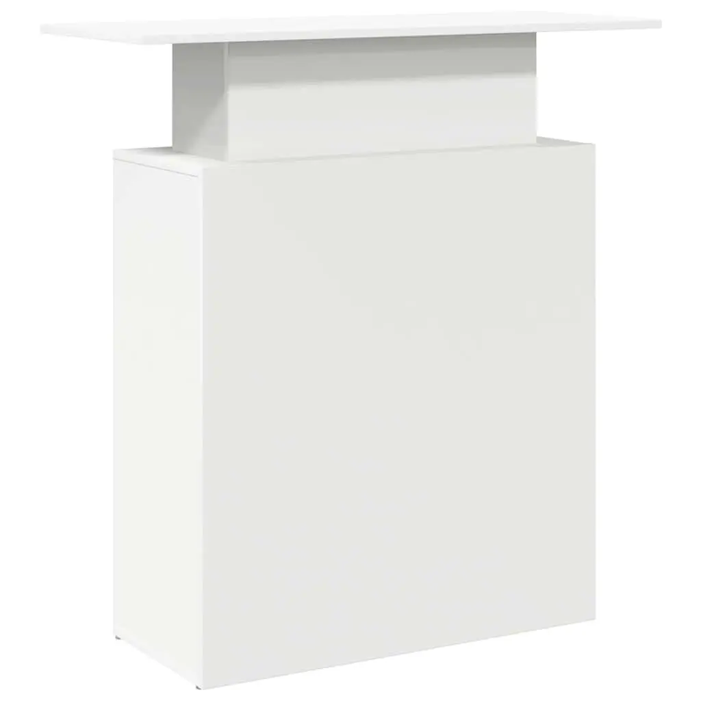 Reception Desk White 100x40x104 cm Engineered Wood