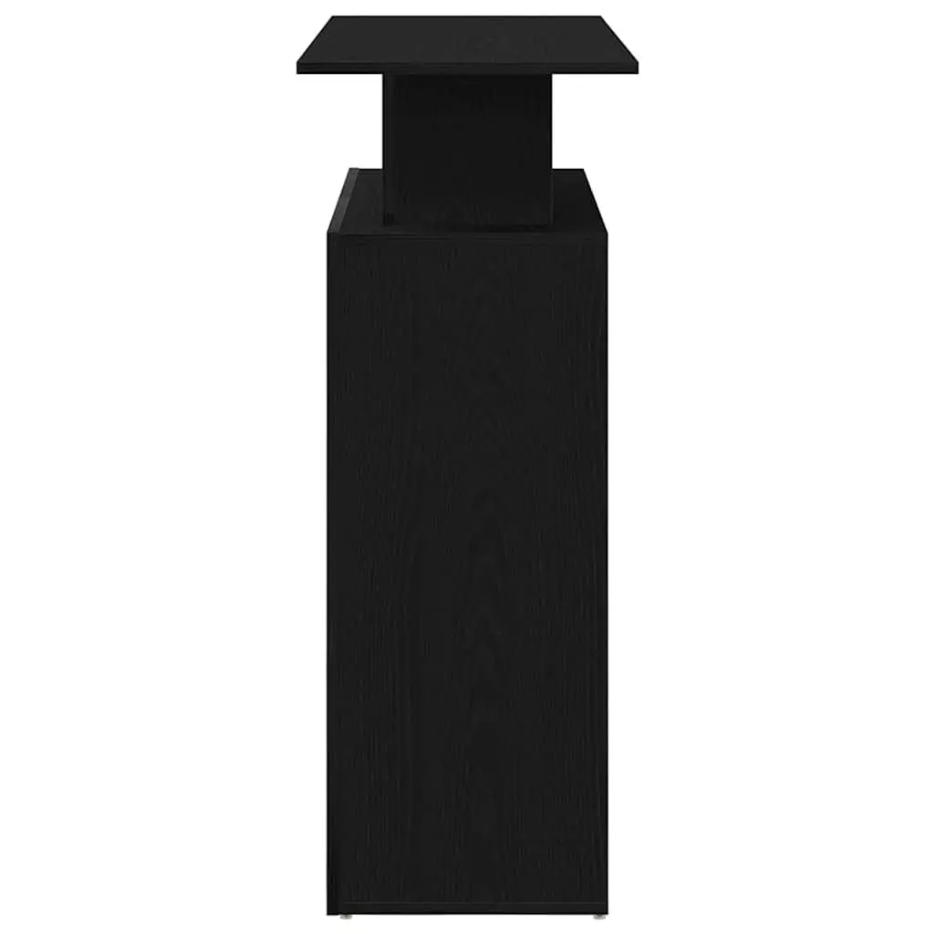 Reception Desk Black 100x40x104 cm Counter Checkout Office Engineered Wood