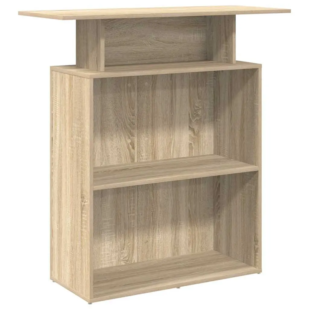 Sonoma Oak Reception Desk with Storage Shelf 100x40x104 cm