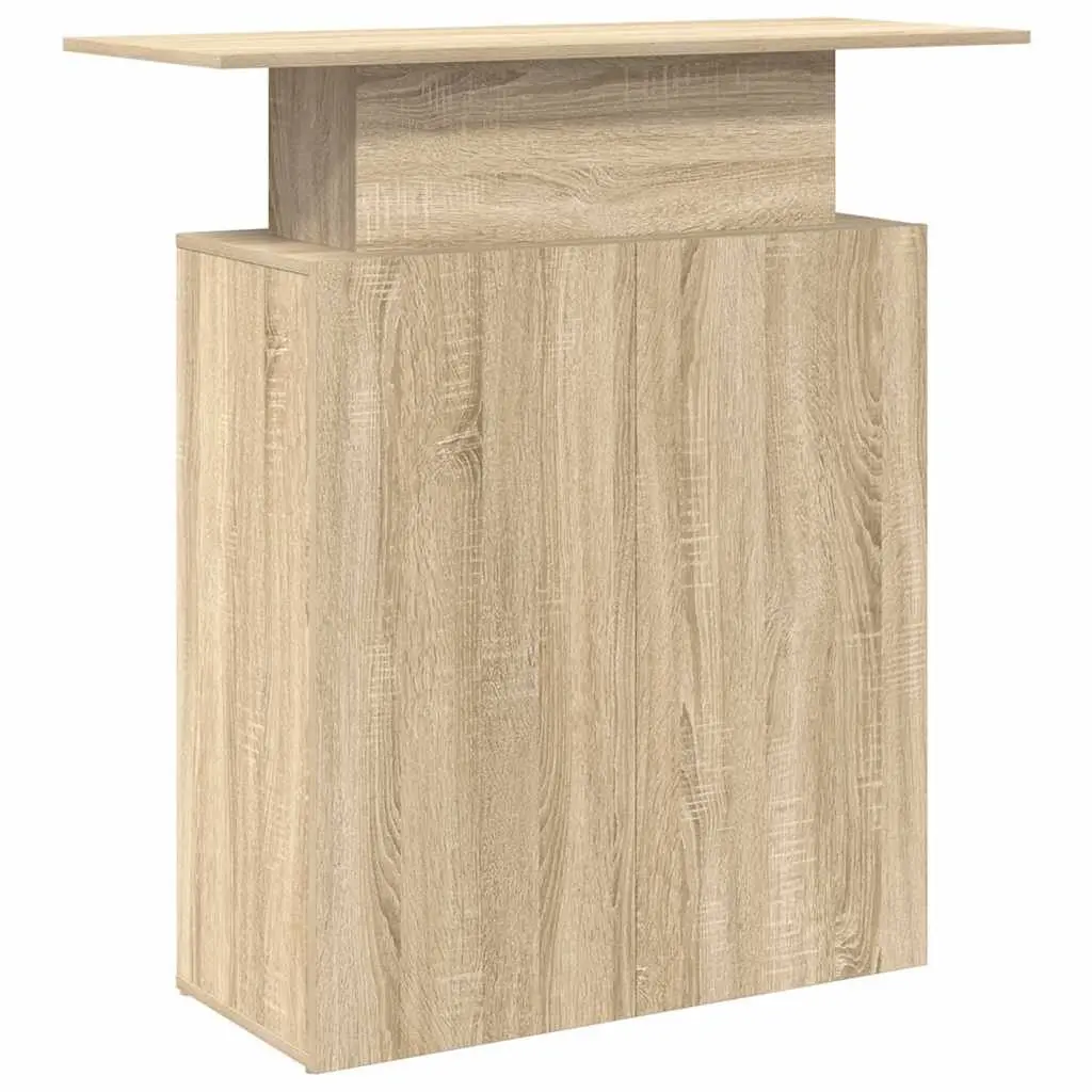 Sonoma Oak Reception Desk with Storage Shelf 100x40x104 cm