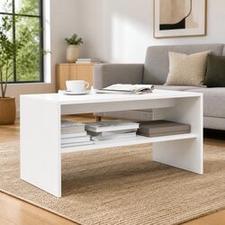 White TV Cabinet 60x40x40 cm Engineered Wood Media Unit