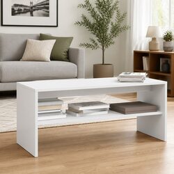 White Engineered Wood TV Cabinet 100x40x40 cm