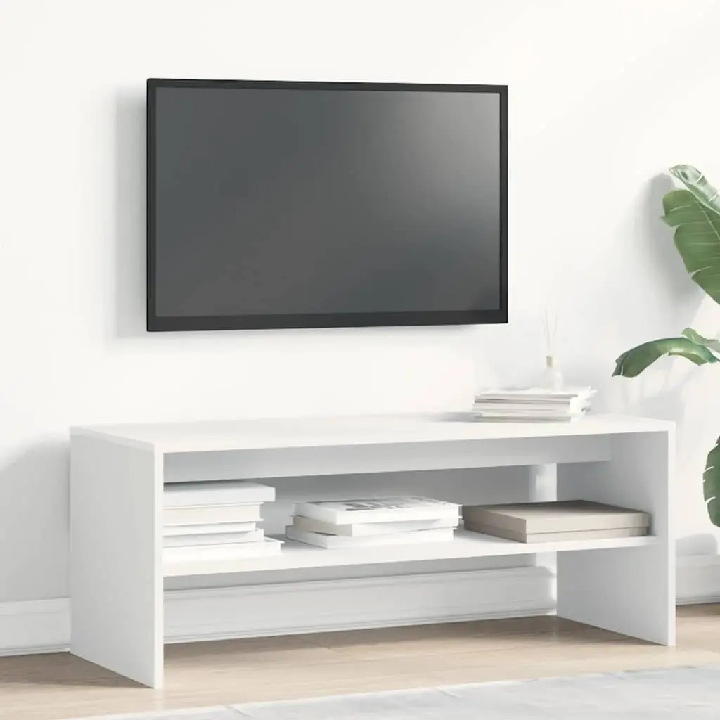 White Engineered Wood TV Cabinet 100x40x40 cm