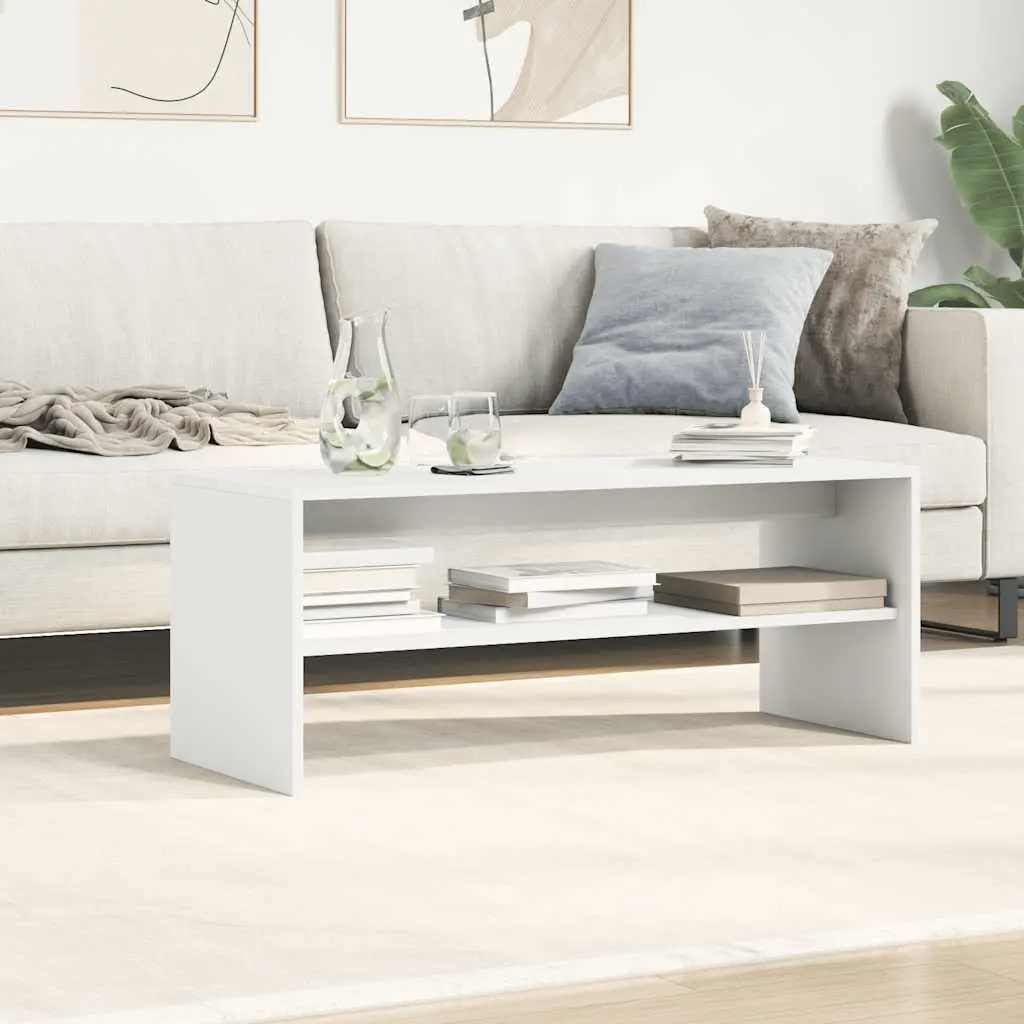 White Engineered Wood TV Cabinet 100x40x40 cm