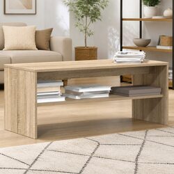 Warm Brown Engineered Wood TV Cabinet for Living Rooms