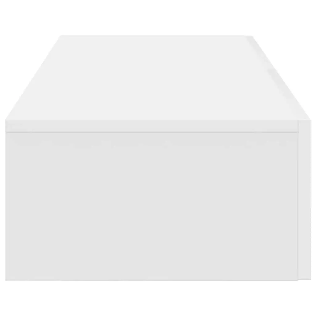 White Floating Shelf with Drawers for Organising
