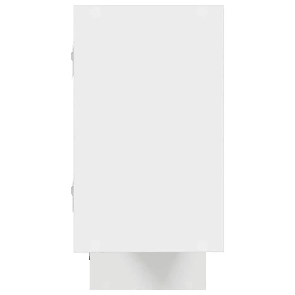 Floating Wall Cube Shelf with 5 Compartments in White
