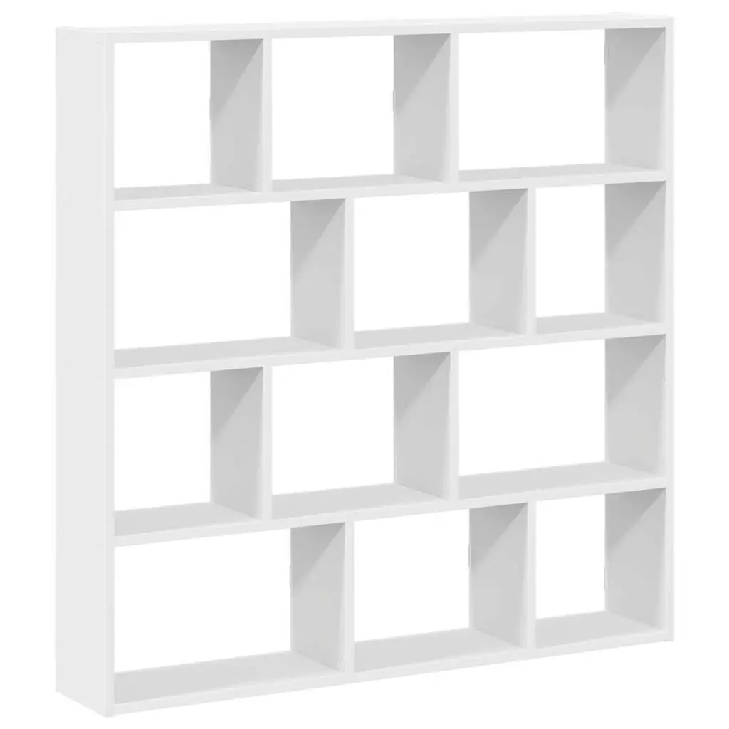 Floating Cube Shelf with 12 Compartments in White