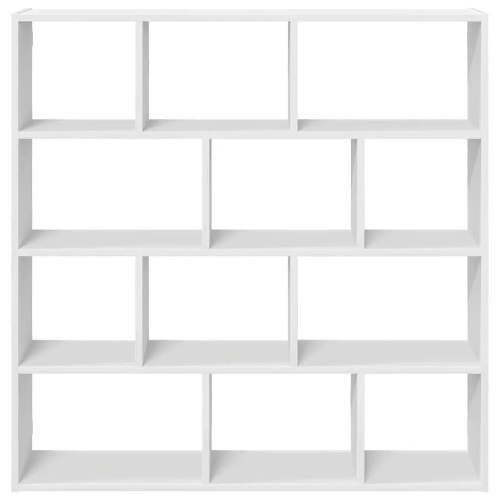 Floating Cube Shelf with 12 Compartments in White