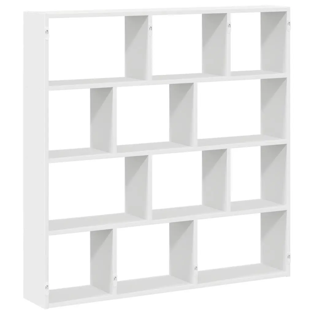 Floating Cube Shelf with 12 Compartments in White