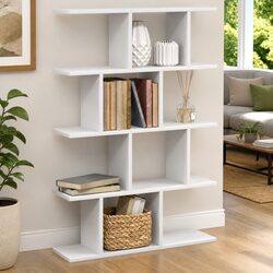 15-Compartment White Wall Cube Shelf for Display