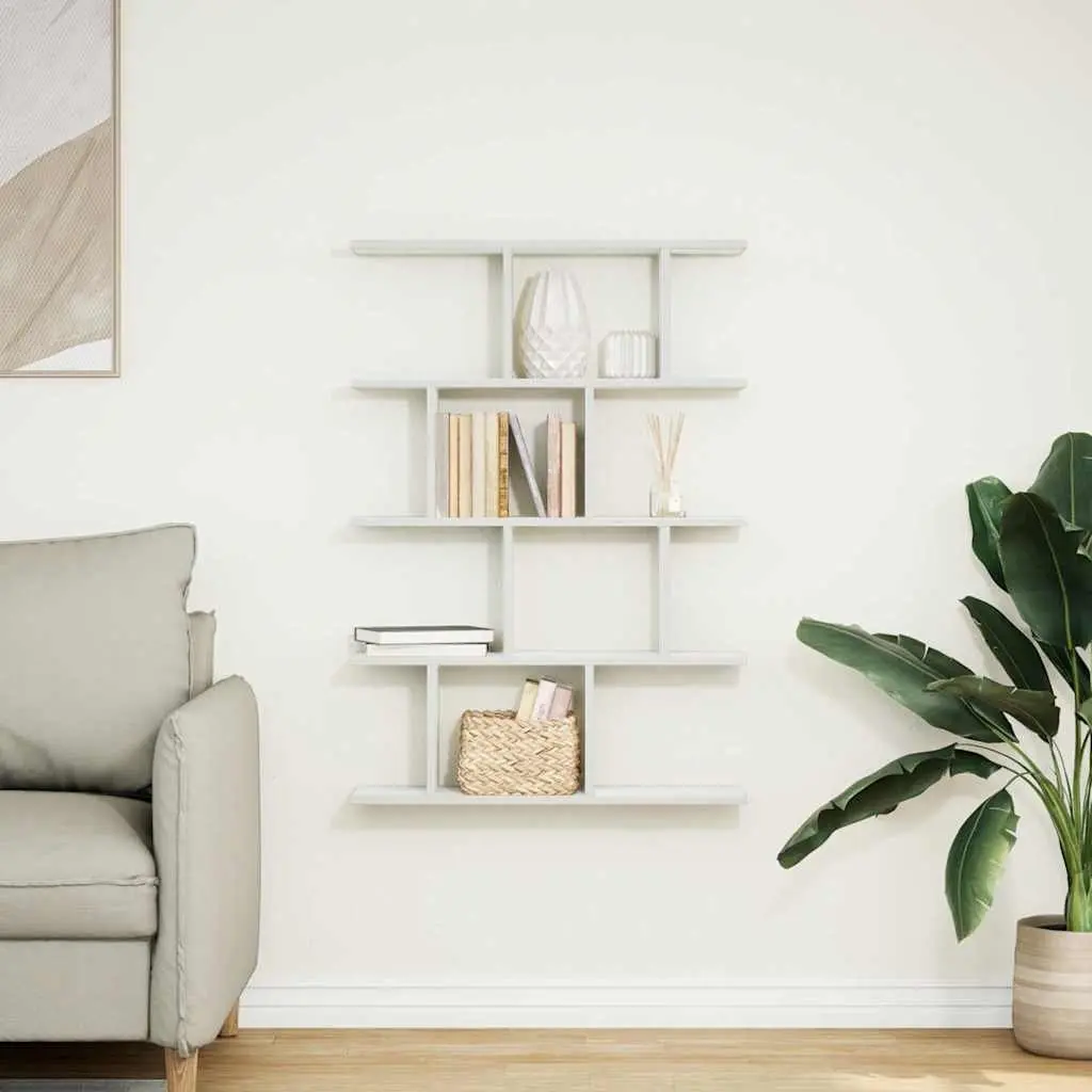 15-Compartment White Wall Cube Shelf for Display