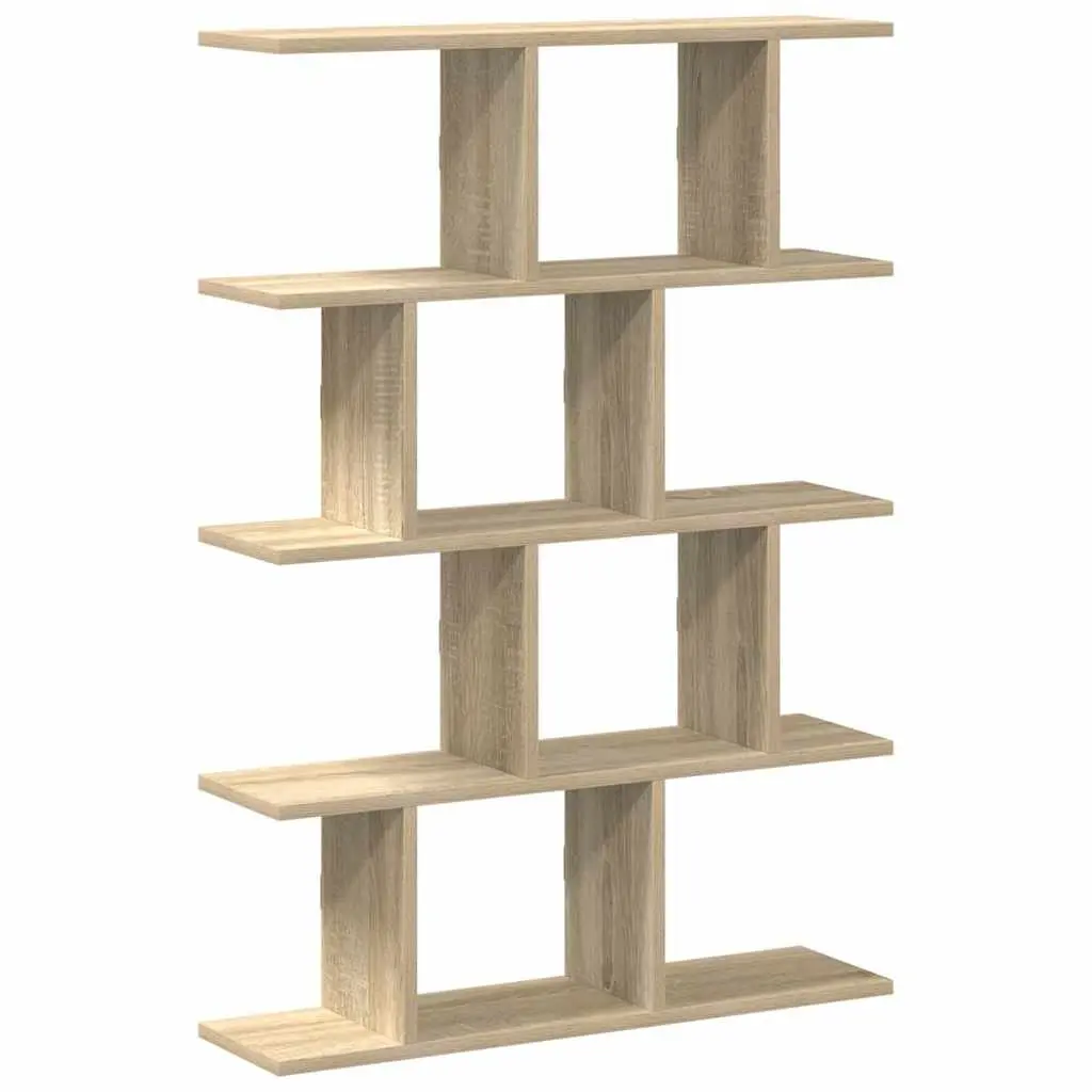 Wall Cube Shelf Floating Storage Box 15 Compartments Brown Engineered Wood