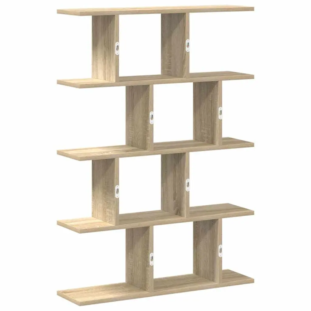 Wall Cube Shelf Floating Storage Box 15 Compartments Brown Engineered Wood
