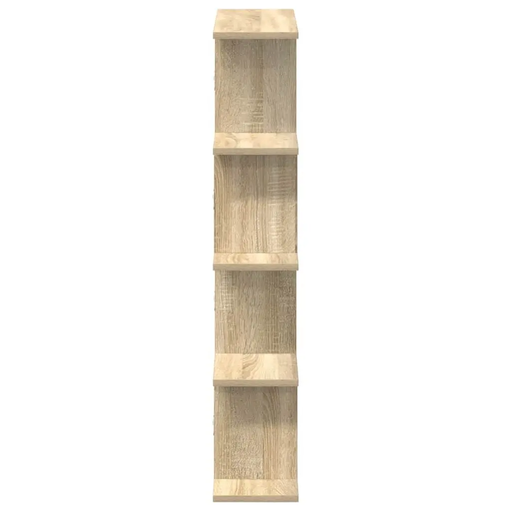 Wall Cube Shelf Floating Storage Box 15 Compartments Brown Engineered Wood