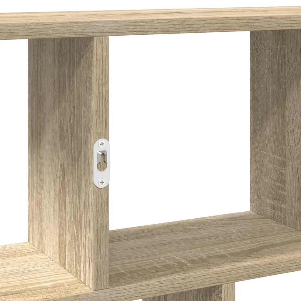 Wall Cube Shelf Floating Storage Box 15 Compartments Brown Engineered Wood