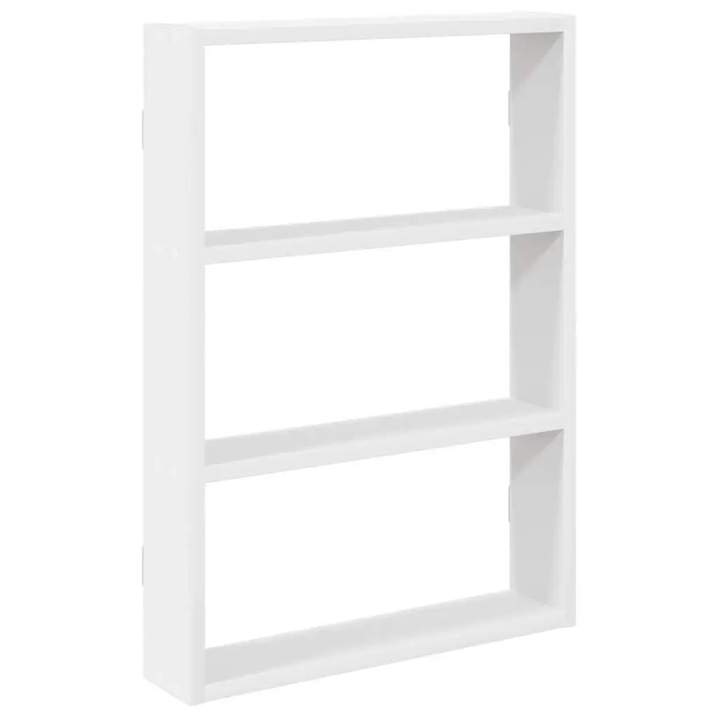 Wall Shelf White Floating Storage Organiser 43x9x60cm Engineered Wood