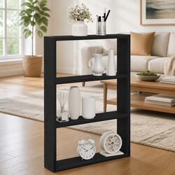 Black Floating Wall Shelf for Stylish Storage 43x9x60 cm