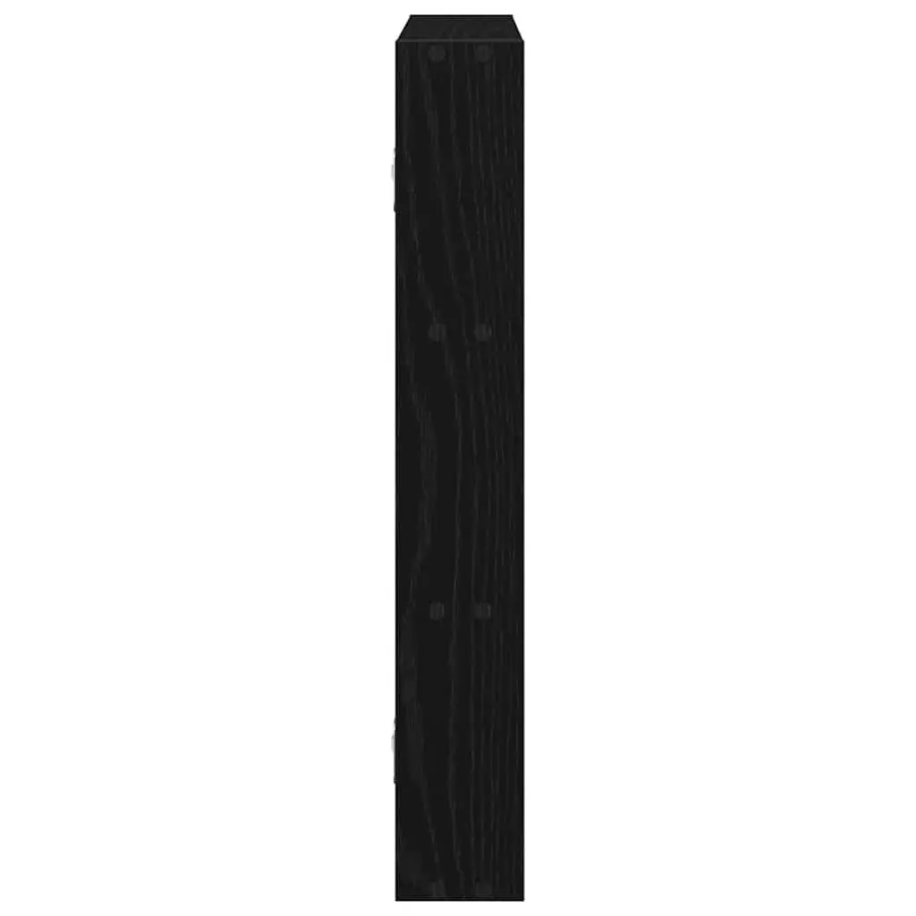 Wall Shelf Black Floating Storage Organiser 43x9x60 cm Engineered Wood