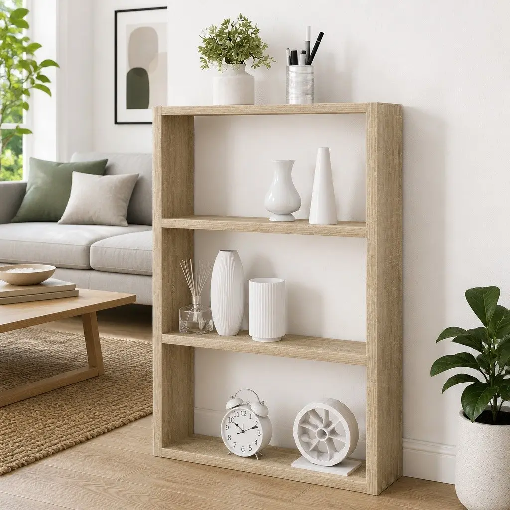 Wall Shelf Floating Sonoma Oak Brown Engineered Wood Storage Organizer