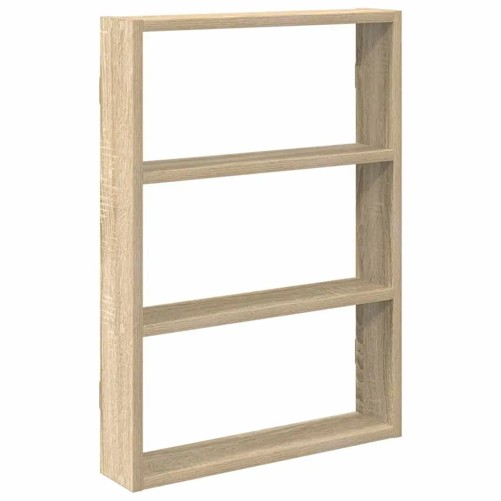 Wall Shelf Floating Sonoma Oak Brown Engineered Wood Storage Organizer