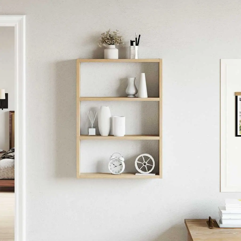 Wall Shelf Floating Sonoma Oak Brown Engineered Wood Storage Organizer