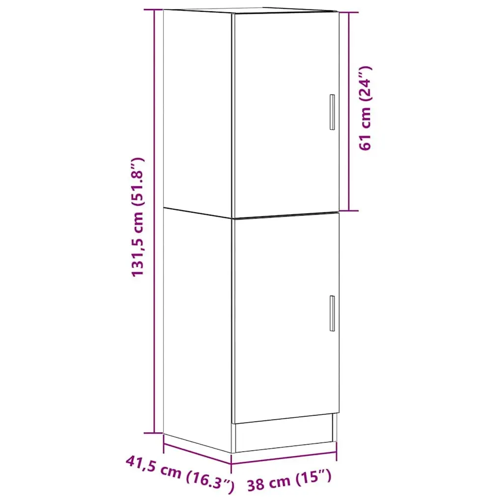Black Engineered Wood Kitchen Cabinet with Doors and Shelves