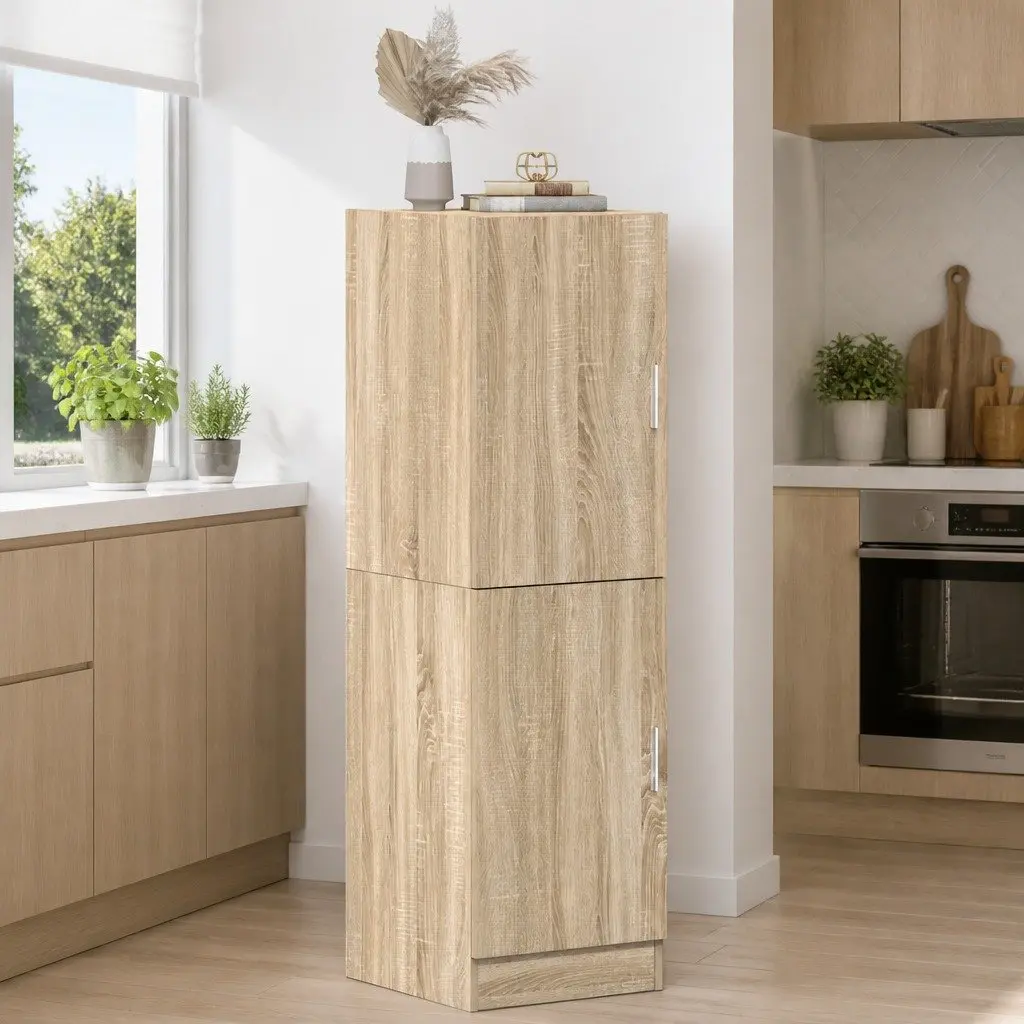Sonoma Oak Kitchen Cabinet Storage Unit in Engineered Wood