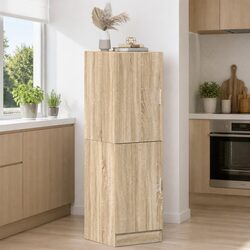 Sonoma Oak Kitchen Cabinet Storage Unit in Engineered Wood