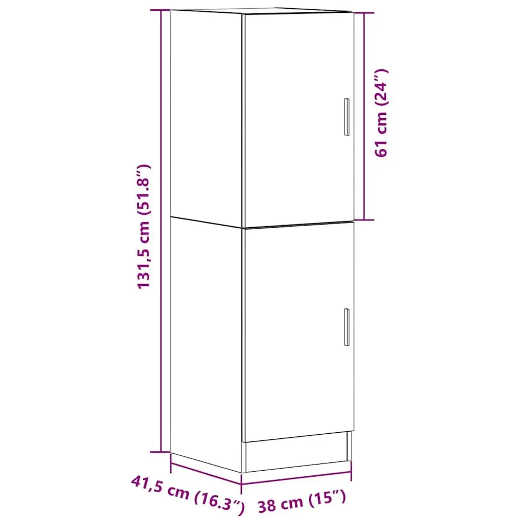 Sonoma Oak Kitchen Cabinet Storage Unit in Engineered Wood