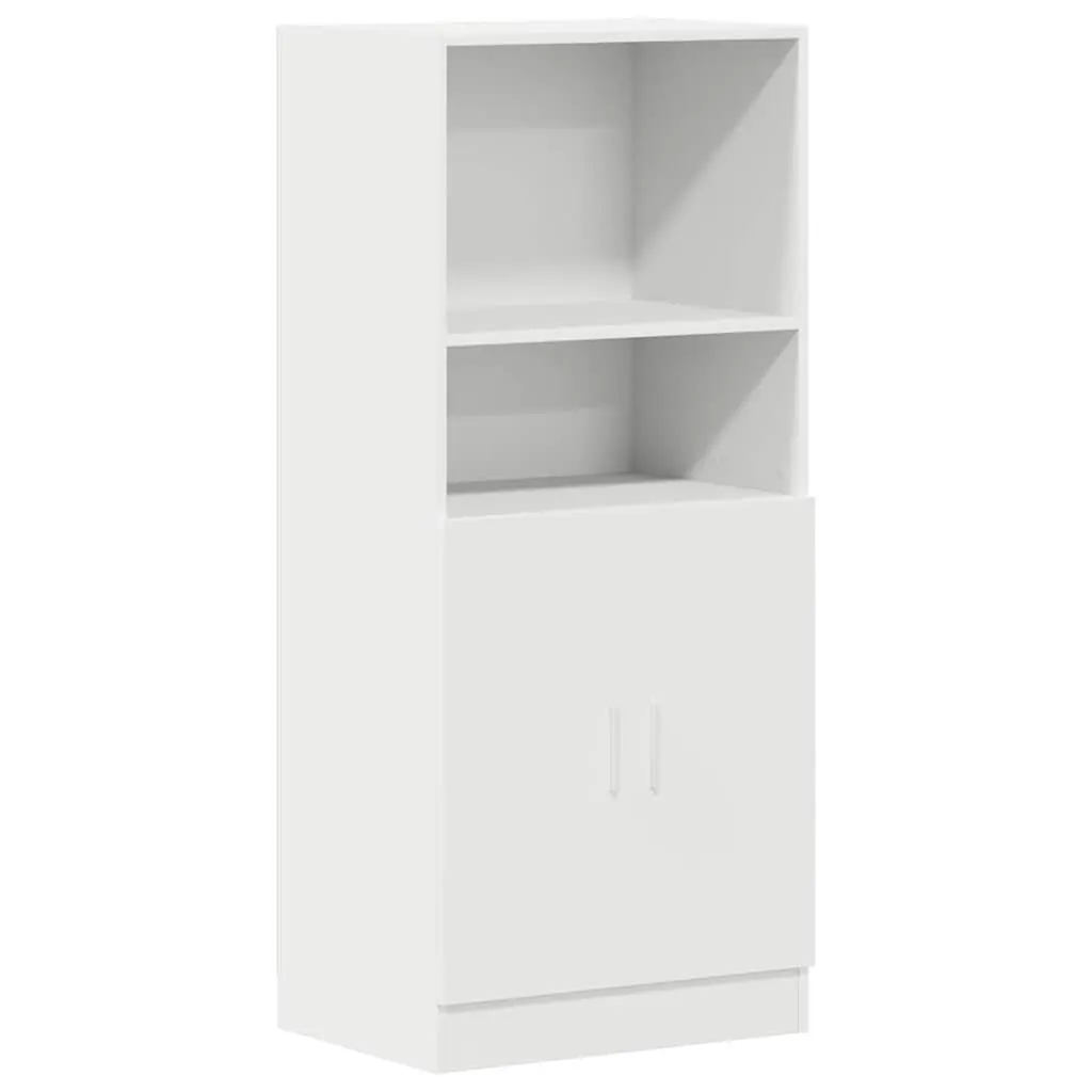 White Kitchen Cabinet with Doors and Shelves