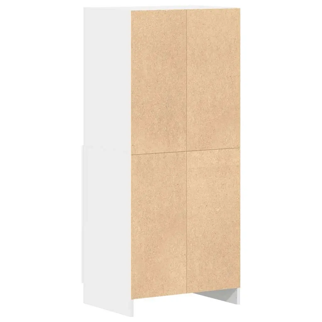 White Kitchen Cabinet with Doors and Shelves