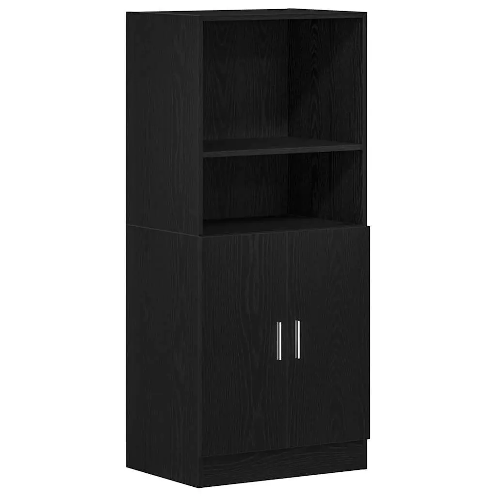Black Kitchen Cabinet Storage Organizer with Doors