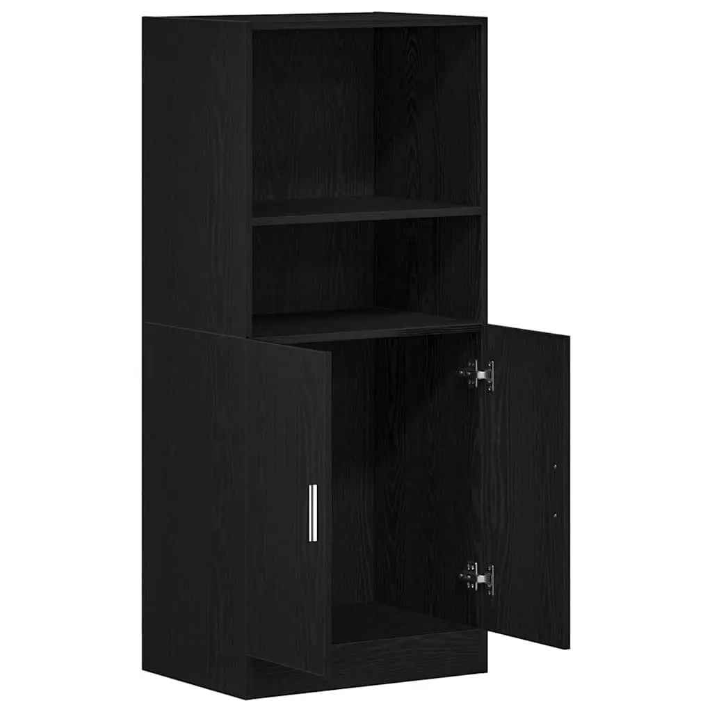 Black Kitchen Cabinet Storage Organizer with Doors