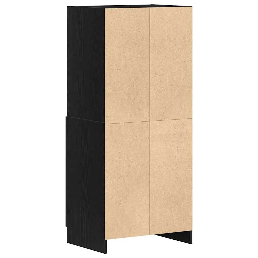 Black Kitchen Cabinet Storage Organizer with Doors