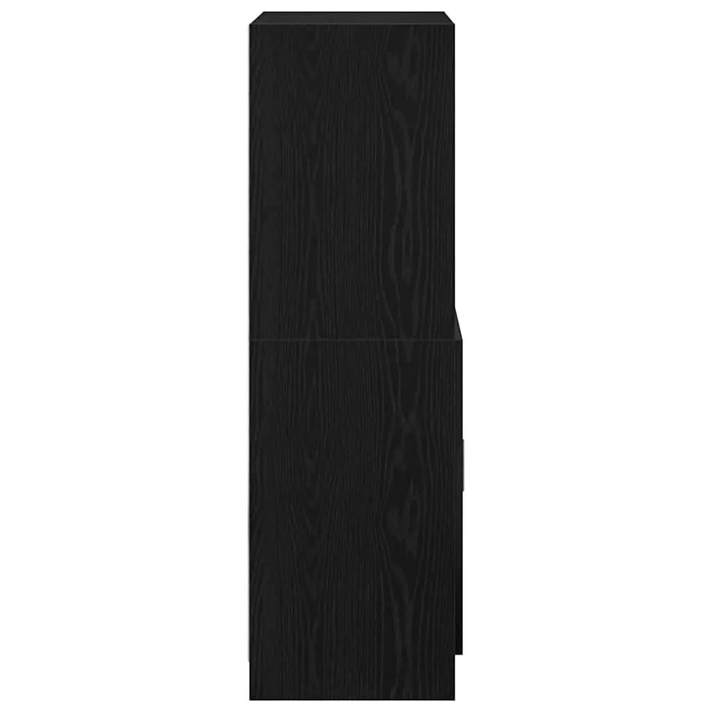 Black Kitchen Cabinet Storage Organizer with Doors