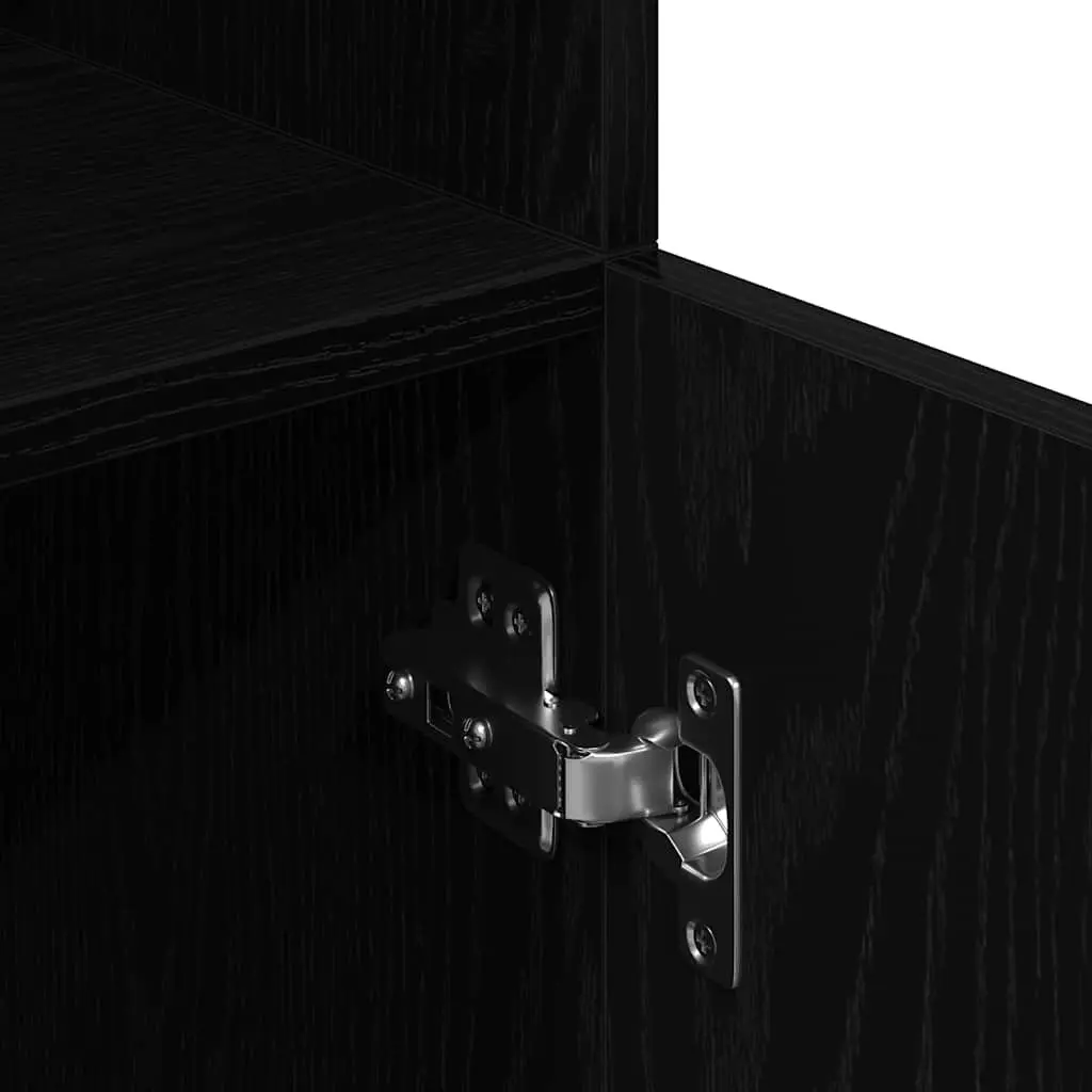 Black Kitchen Cabinet Storage Organizer with Doors