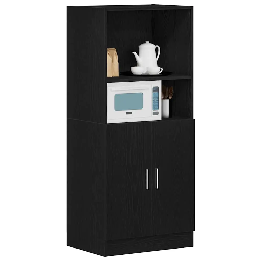 Black Kitchen Cabinet Storage Organizer with Doors