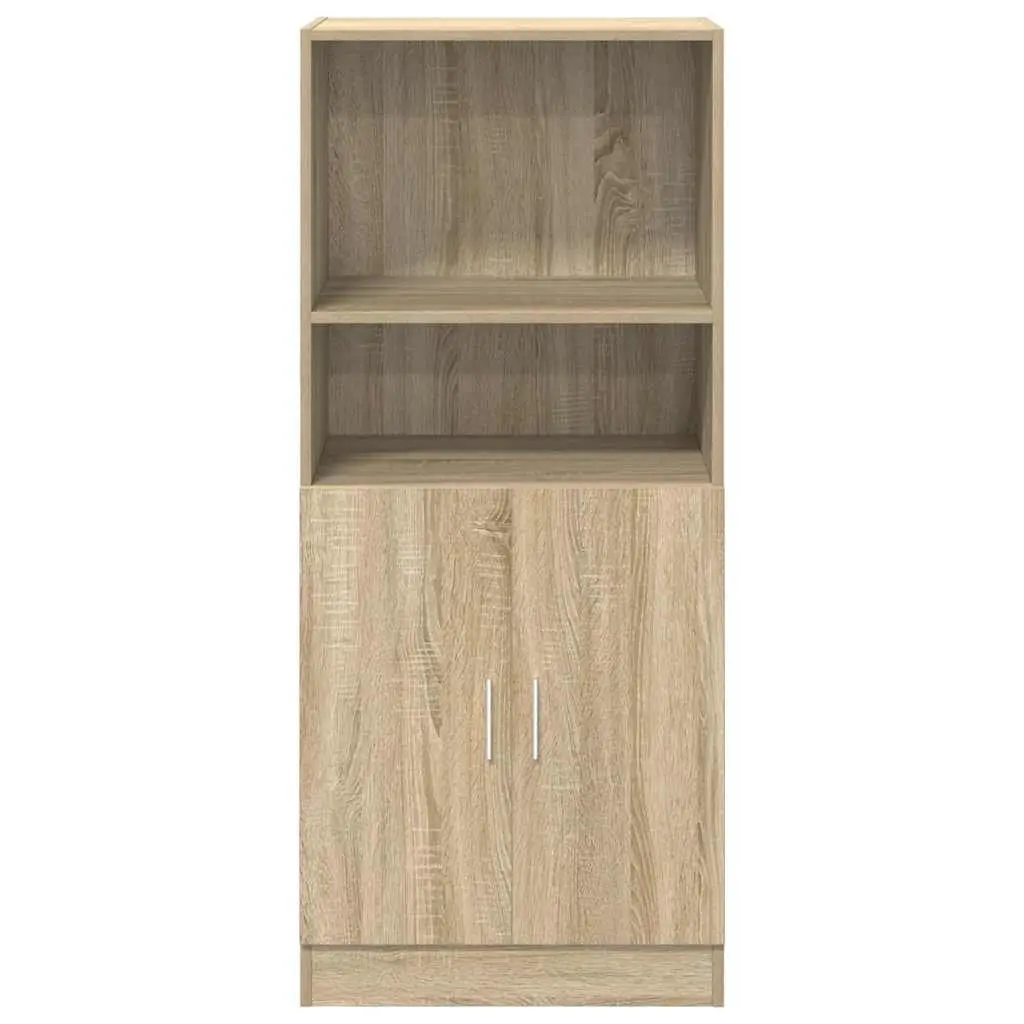 Brown Kitchen Cabinet with Open Shelves